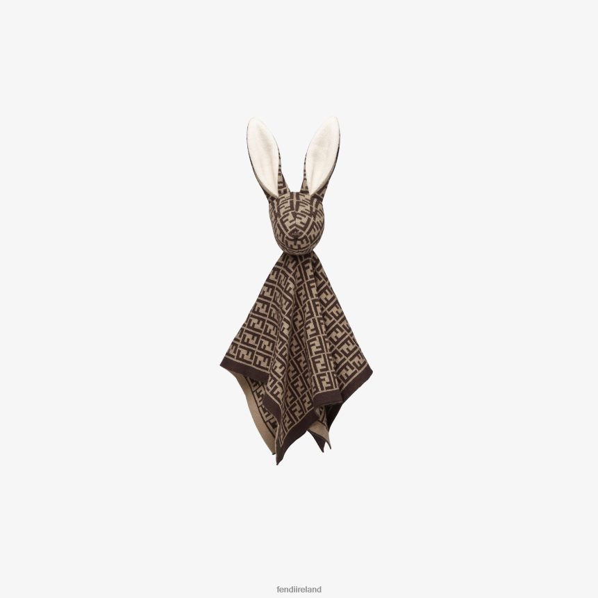 Fendi Kids Cotton And Cashmere Baby'S Soft Toy With Logo R06TFR2826 Accessories Fashion