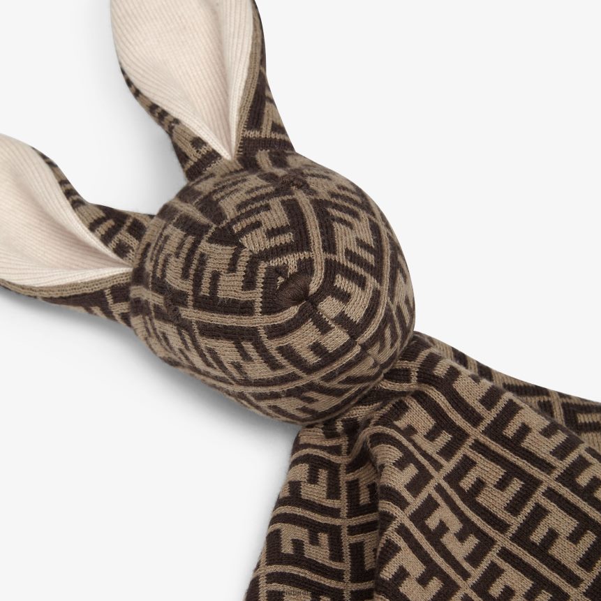 Fendi Kids Cotton And Cashmere Baby\'S Soft Toy With Logo R06TFR2826 Accessories Fashion