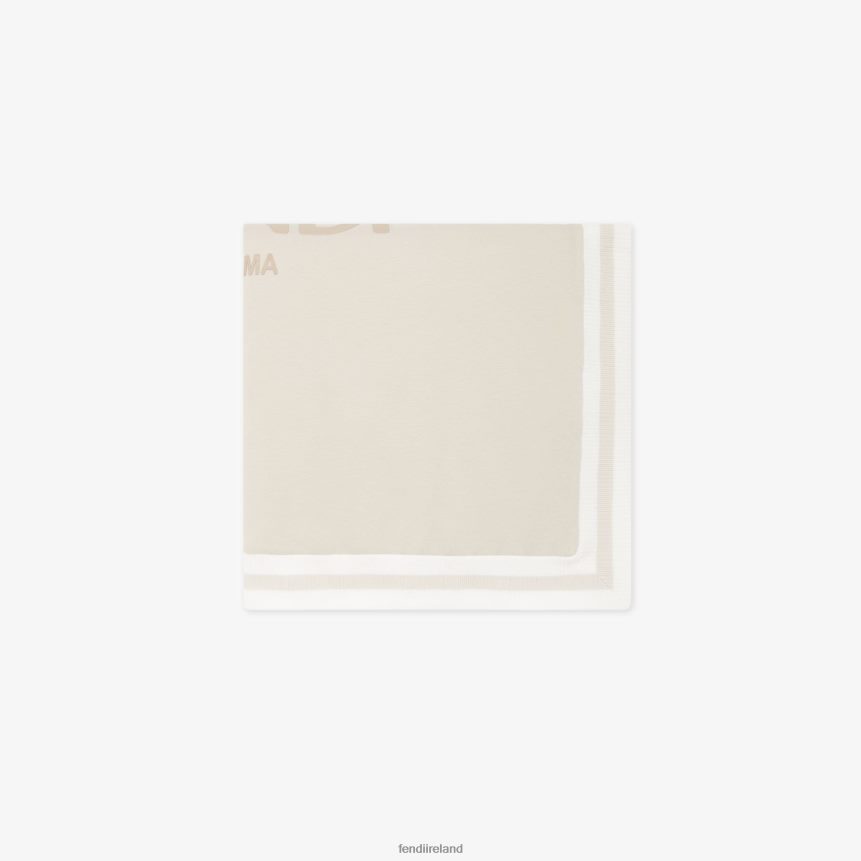 Fendi Kids Jersey Roma Blanket R06TFR2774 Accessories Beige