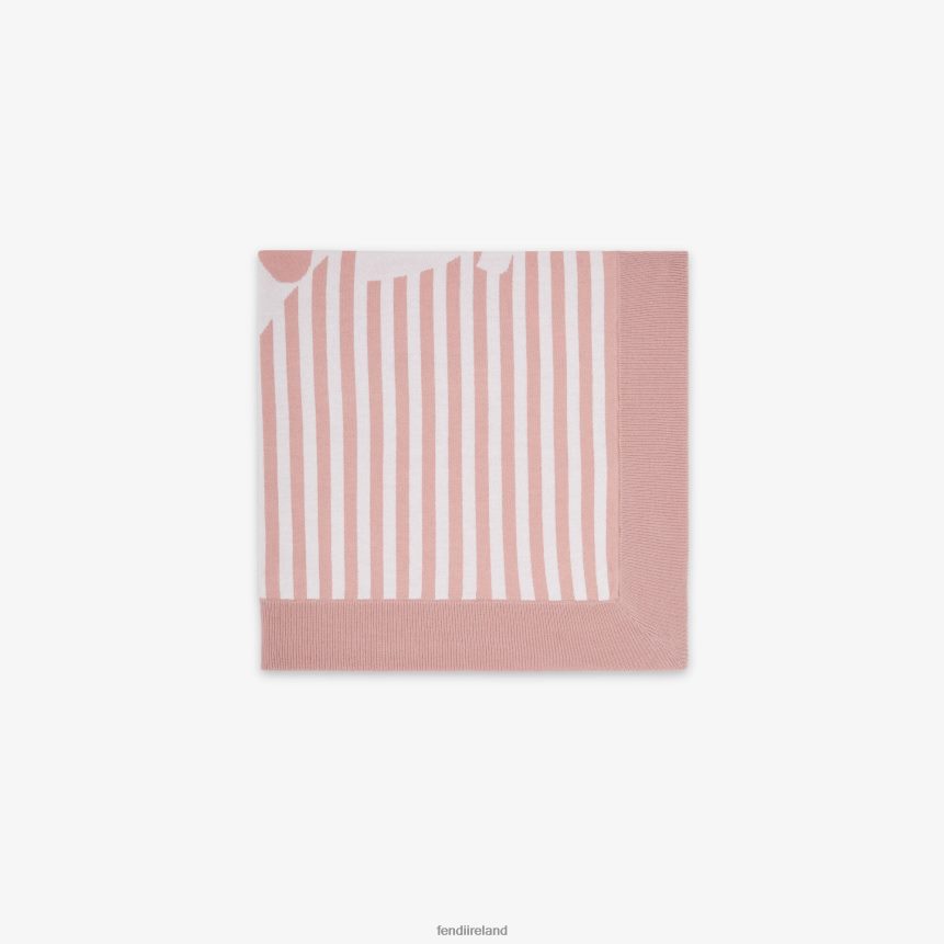 Fendi Kids Knitted Blanket R06TFR2757 Accessories Pink