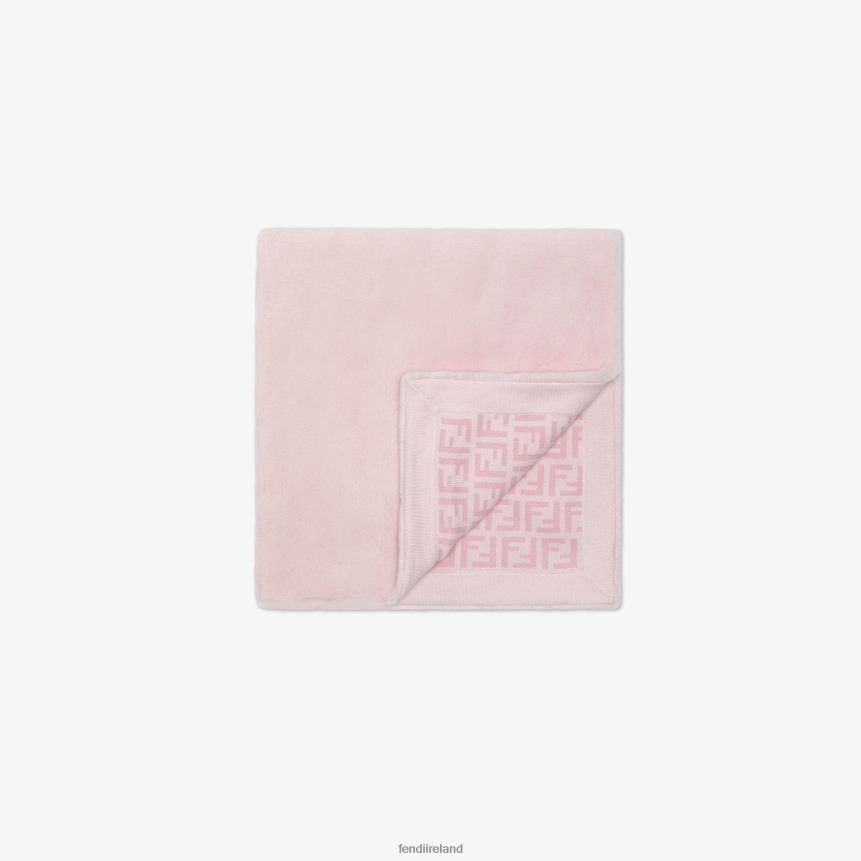 Fendi Kids Sheamink And Knit Blanket R06TFR2830 Accessories Fashion