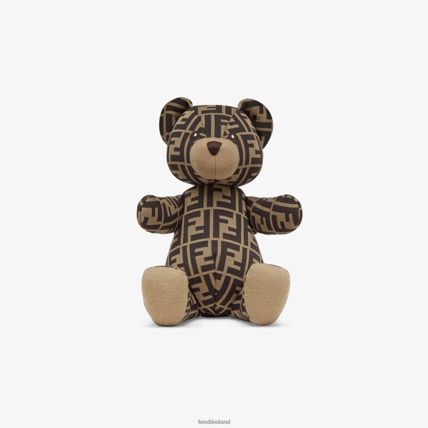 Fendi Kids FF Logo Teddy Bear R06TFR2779 Accessories Brown