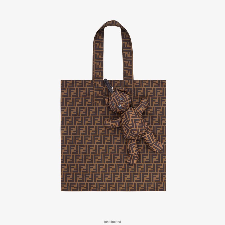 Fendi Kids Nylon Shopper With Teddy Bear R06TFR2782 Accessories Fashion