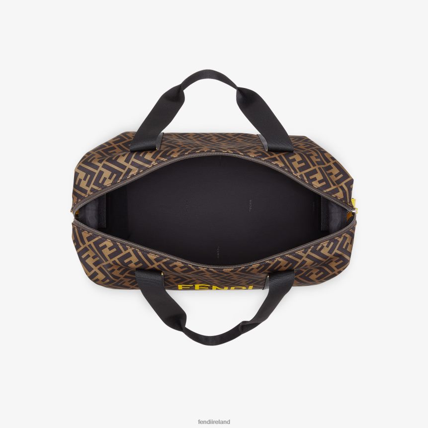 Fendi Kids Nylon Weekend Bag With Roma Print R06TFR2903 Accessories Multicolor