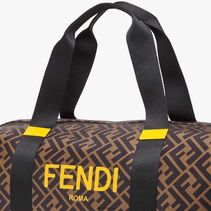 Fendi Kids Nylon Weekend Bag With Roma Print R06TFR2903 Accessories Multicolor