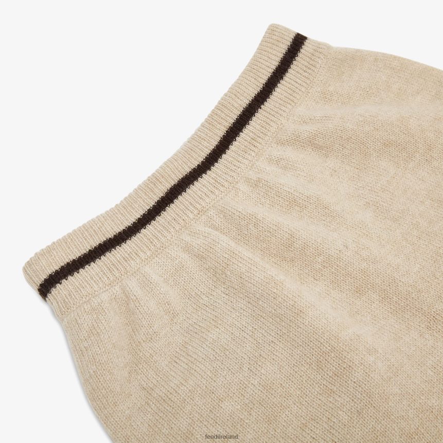 Fendi Kids 100% Cashmere Footed Baby Pants R06TFR2791 Apparel Fashion