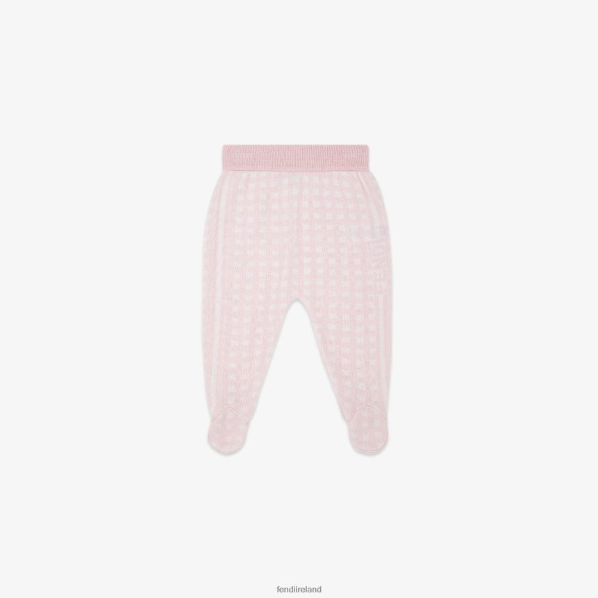 Fendi Kids Cotton And Cashmere Knitted Pants R06TFR2813 Apparel Multicolor