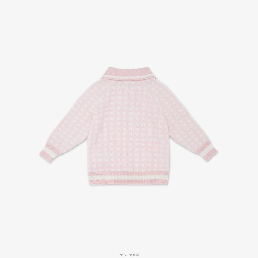 Fendi Kids Cotton Cashmere Knitted Sweater R06TFR2814 Apparel Multicolor