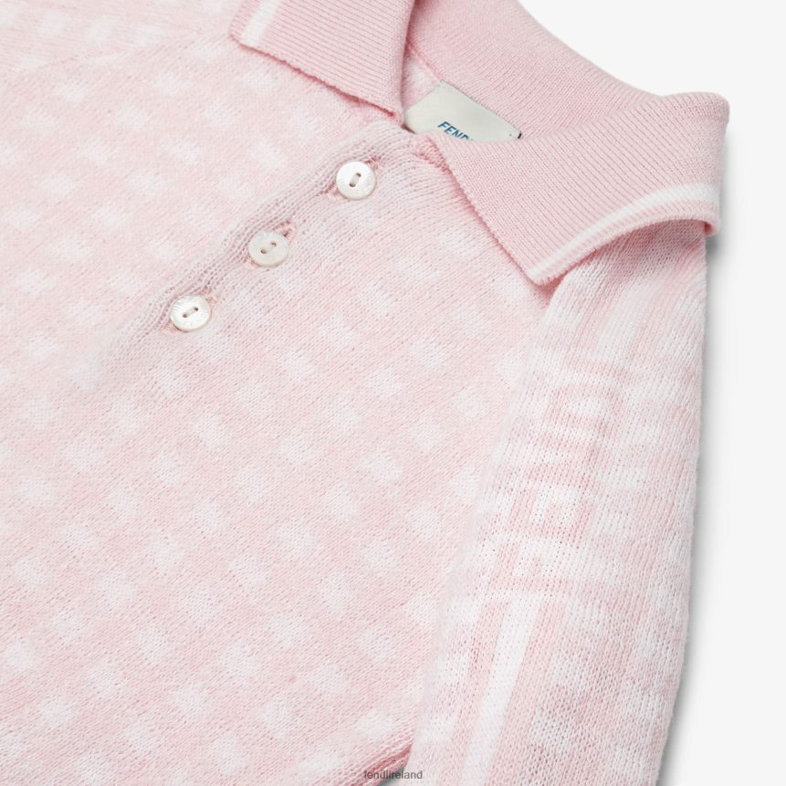 Fendi Kids Cotton Cashmere Knitted Sweater R06TFR2814 Apparel Multicolor