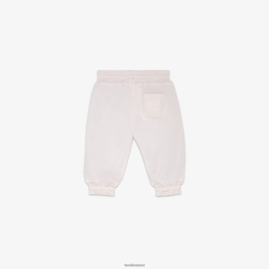 Fendi Kids Fleece And FF Nylon Reversible Pants R06TFR2818 Apparel Pink