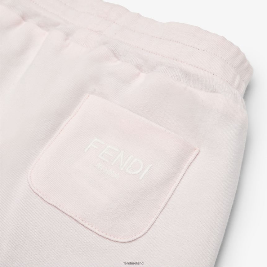 Fendi Kids Fleece And FF Nylon Reversible Pants R06TFR2818 Apparel Pink