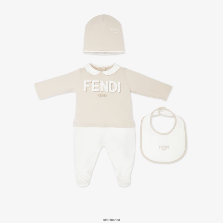Fendi Kids Jersey Roma Kit R06TFR2805 Apparel Beige
