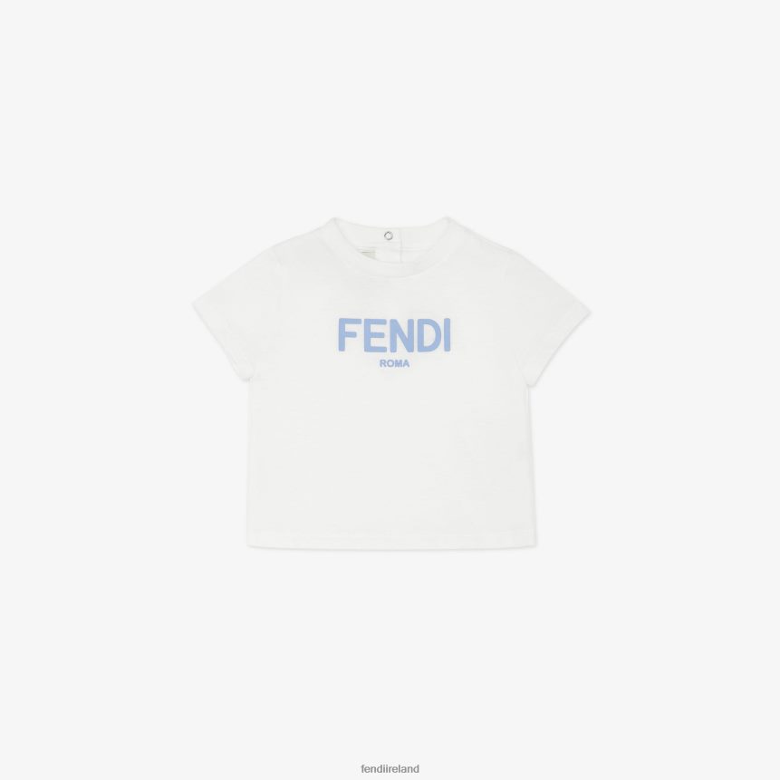 Fendi Kids Jersey Roma T-Shirt R06TFR2798 Apparel White