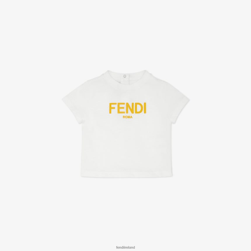 Fendi Kids Jersey Roma T-Shirt R06TFR2810 Apparel White
