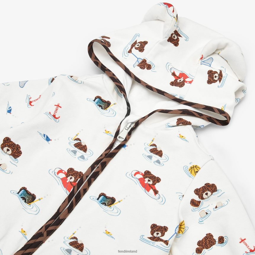 Fendi Kids Jersey Sweatshirt R06TFR2776 Apparel Multicolor