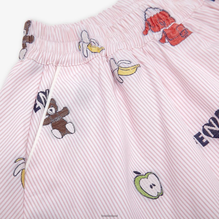 Fendi Kids Multipoplin Baby Shorts R06TFR2769 Apparel Pink