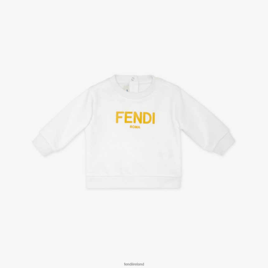 Fendi Kids Roma Sweatshirt R06TFR2812 Apparel White