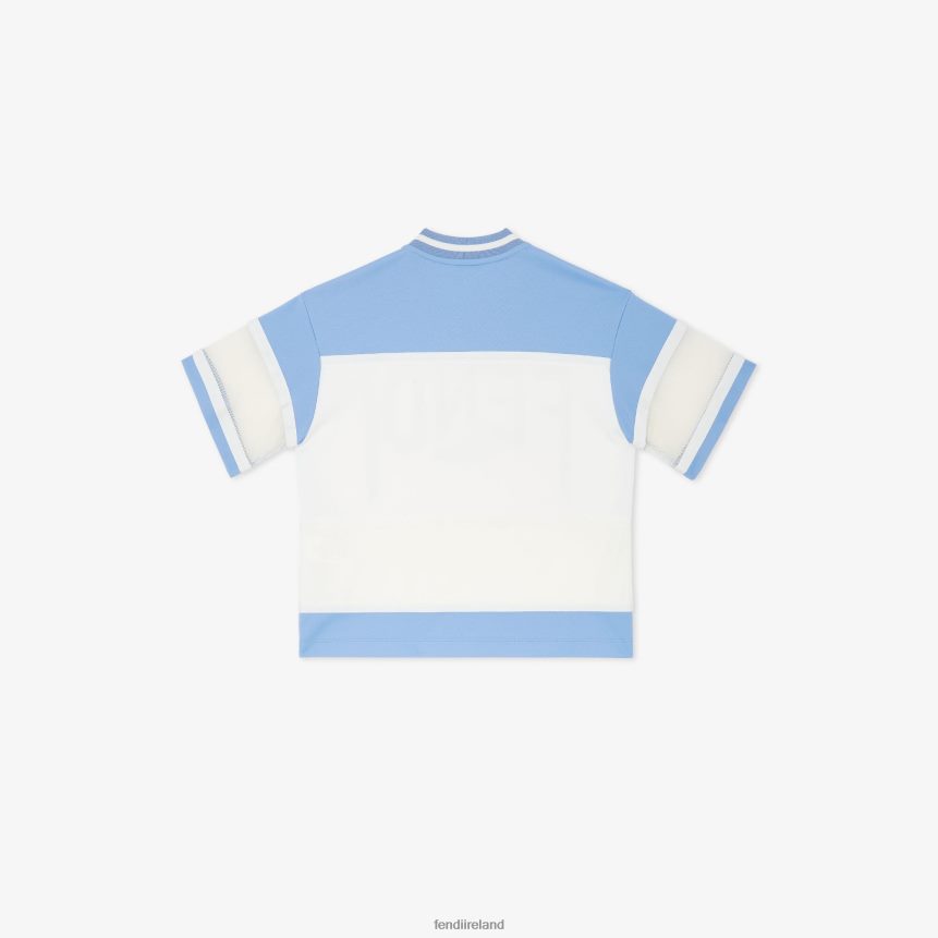 Fendi Kids Acetate Maxi T-Shirt With Lettering R06TFR2968 Apparel White