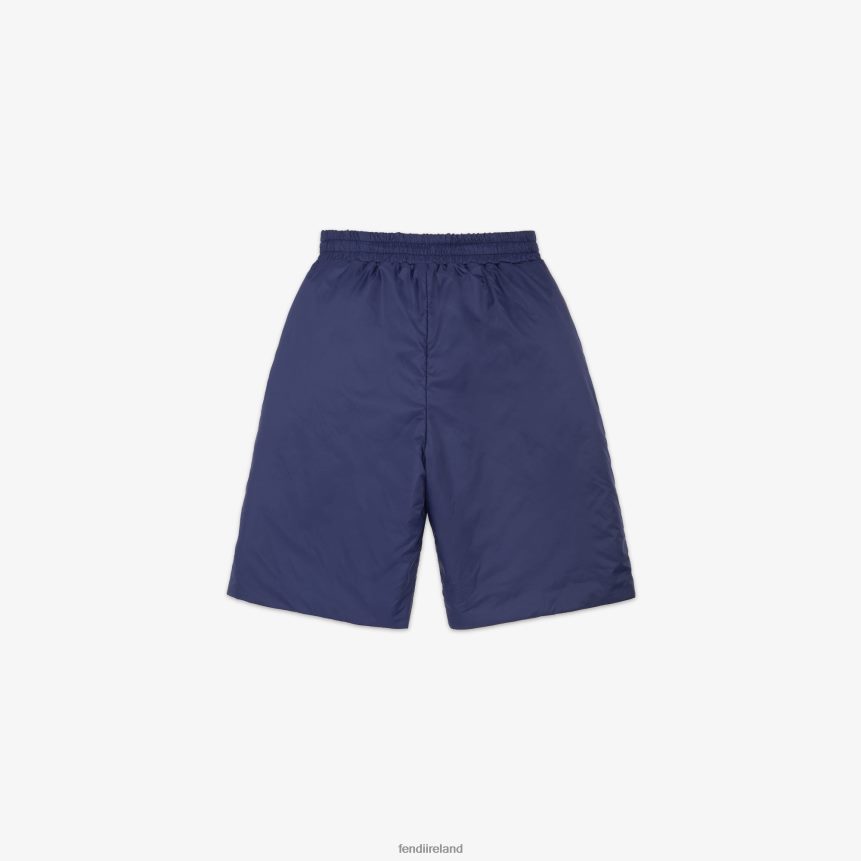 Fendi Kids Nylon And FF Reversible Bermudas R06TFR2965 Apparel Blue