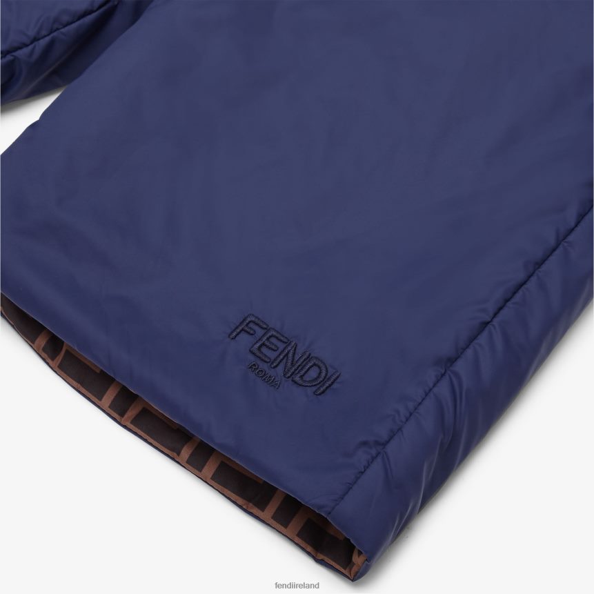 Fendi Kids Nylon And FF Reversible Bermudas R06TFR2965 Apparel Blue