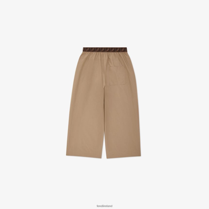 Fendi Kids Cotton And Nylon Pants R06TFR2934 Apparel Beige