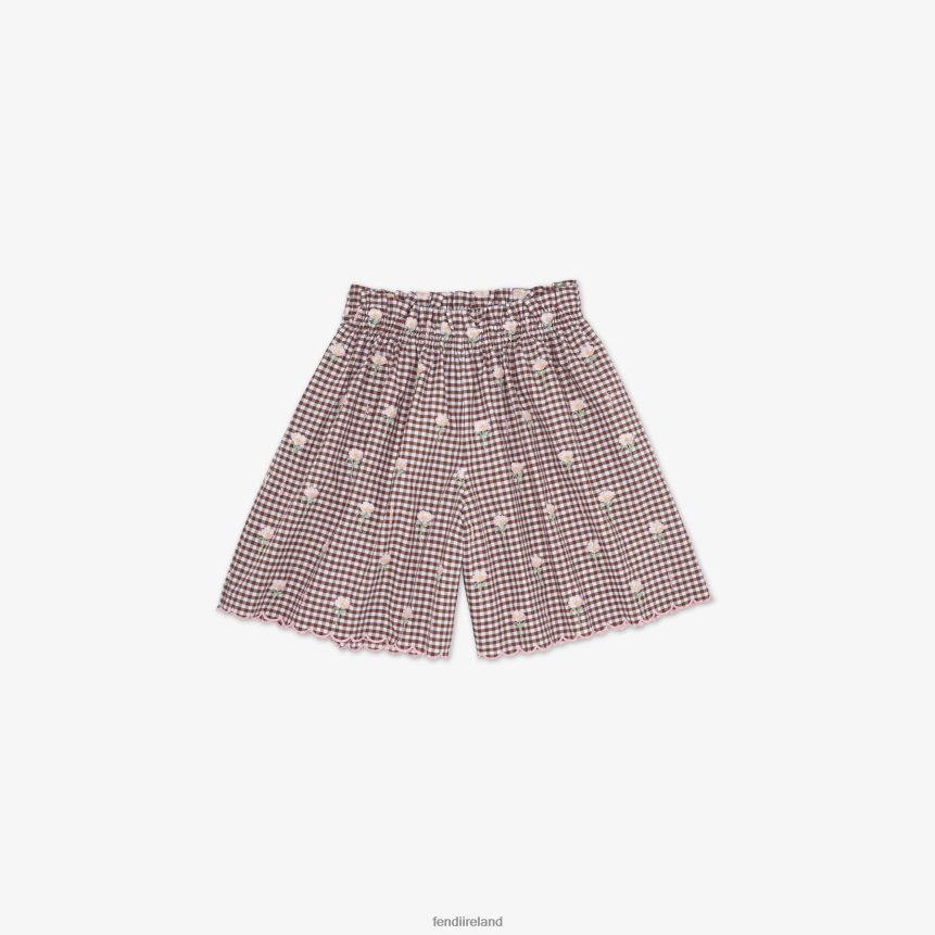Fendi Kids Cotton Shorts R06TFR2933 Apparel Multicolor