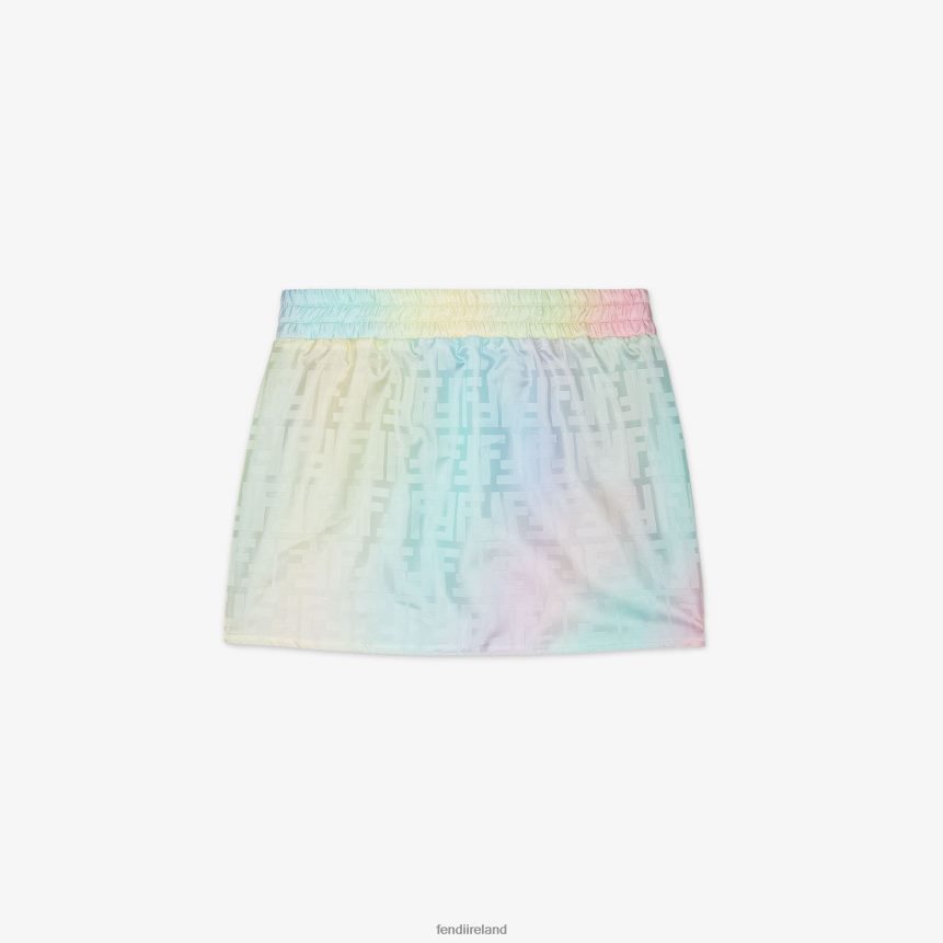Fendi Kids FF Nylon Miniskirt R06TFR2877 Apparel Multicolor