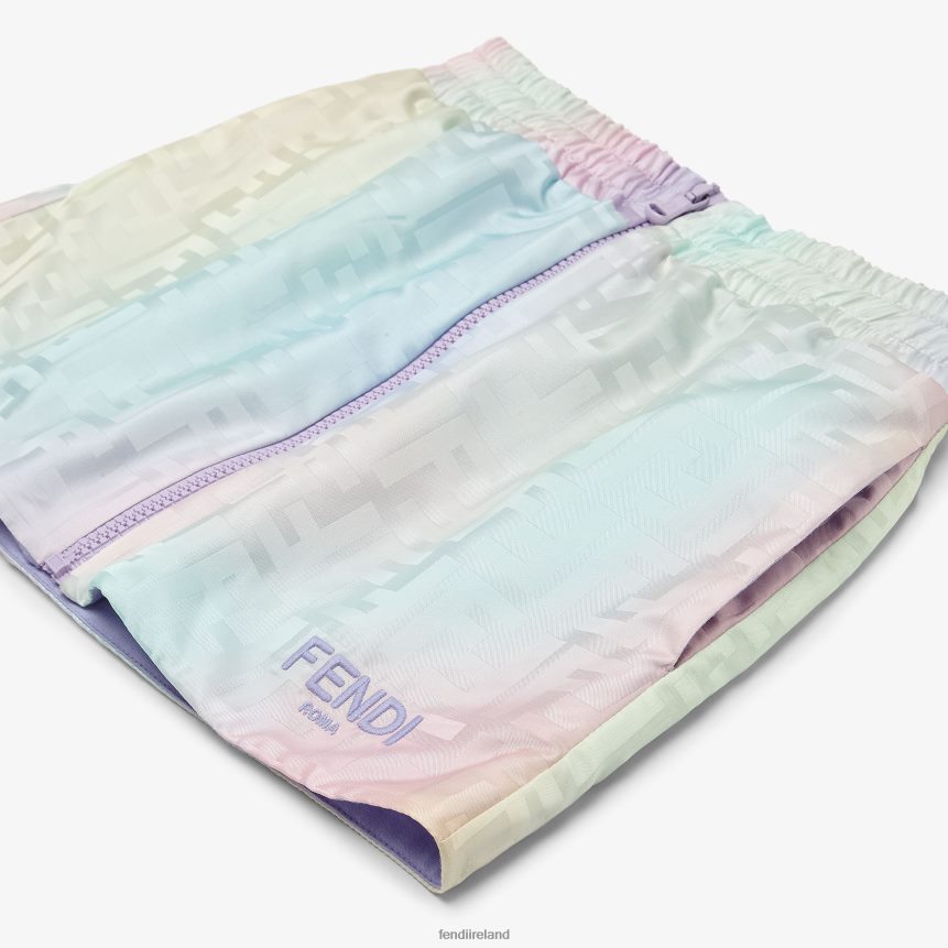 Fendi Kids FF Nylon Miniskirt R06TFR2877 Apparel Multicolor