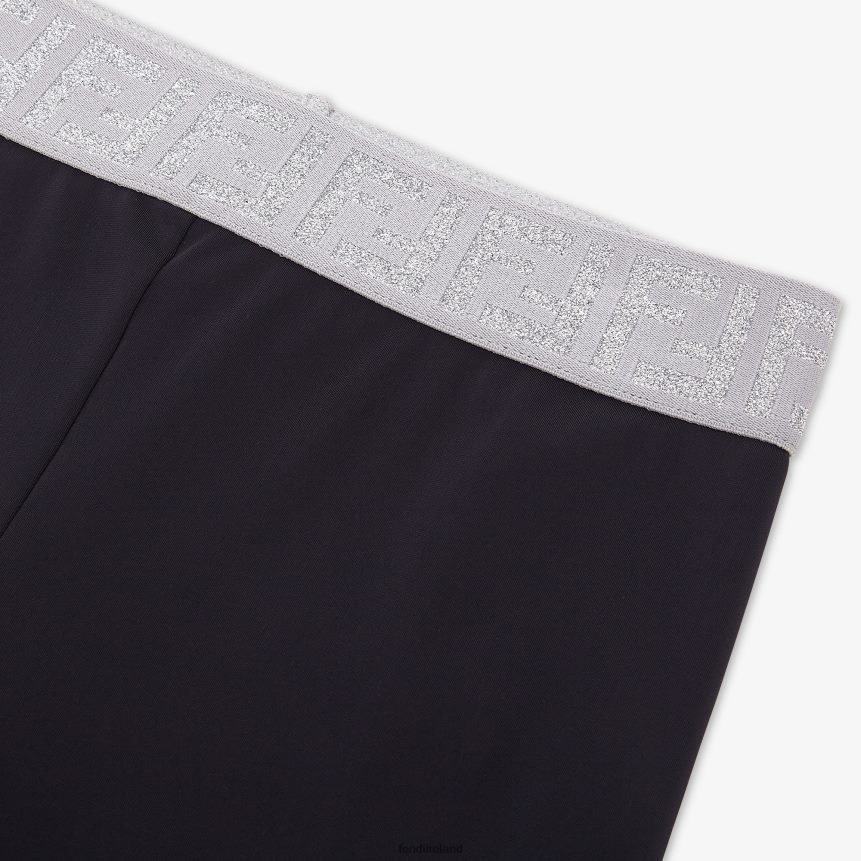 Fendi Kids Lycra Junior Leggings R06TFR2869 Apparel Black