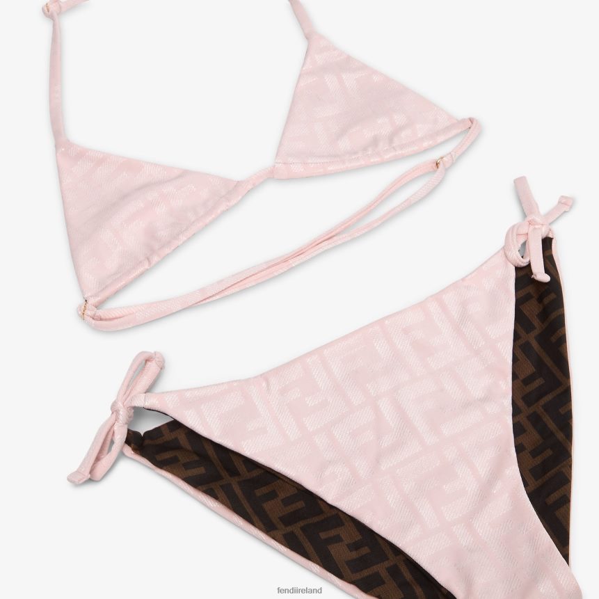 Fendi Kids Reversible Lycra Bikini Swimsuit R06TFR2912 Apparel Pink