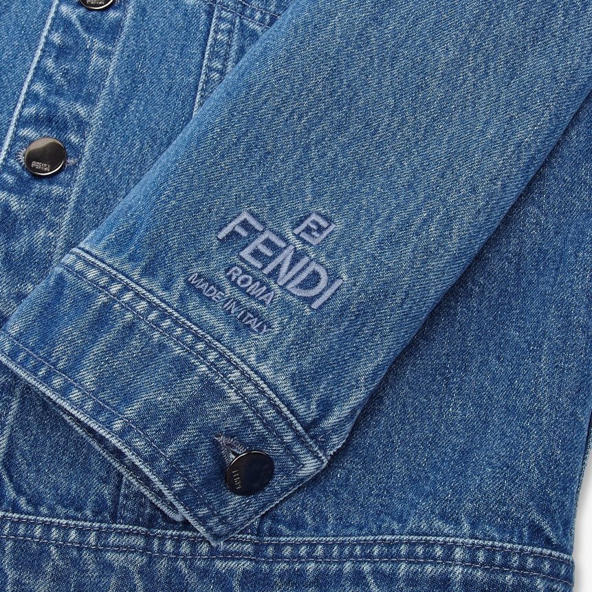 Fendi Kids Denim Junior Jacket R06TFR2919 Apparel Blue