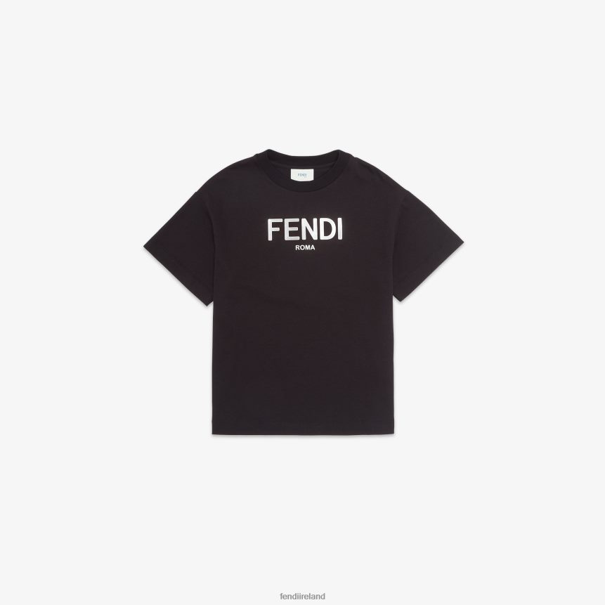 Fendi Kids Jersey Junior T-Shirt With Print R06TFR2867 Apparel Multicolor