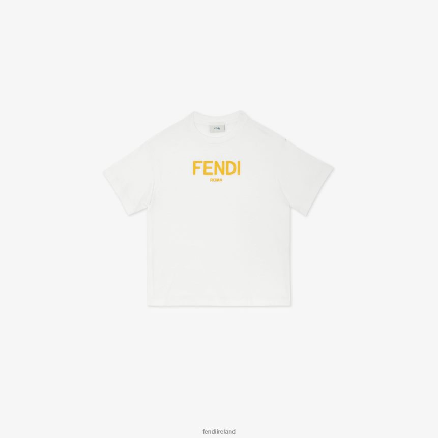 Fendi Kids Jersey Roma T-Shirt R06TFR2889 Apparel White