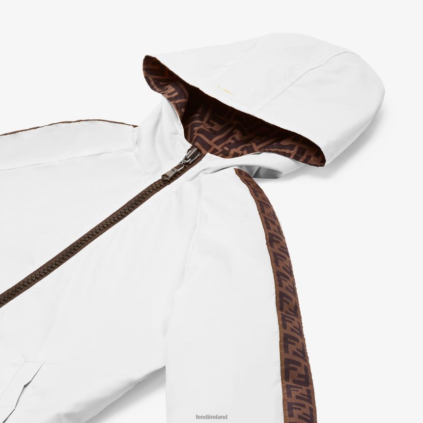 Fendi Kids Reversible Junior Windbreaker With Logo R06TFR2926 Apparel White