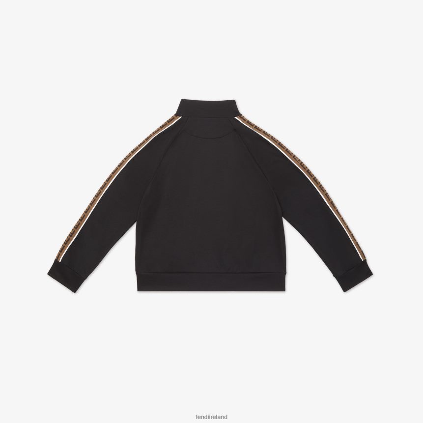 Fendi Kids Tech Fabric Junior Sweatshirt R06TFR2948 Apparel Black