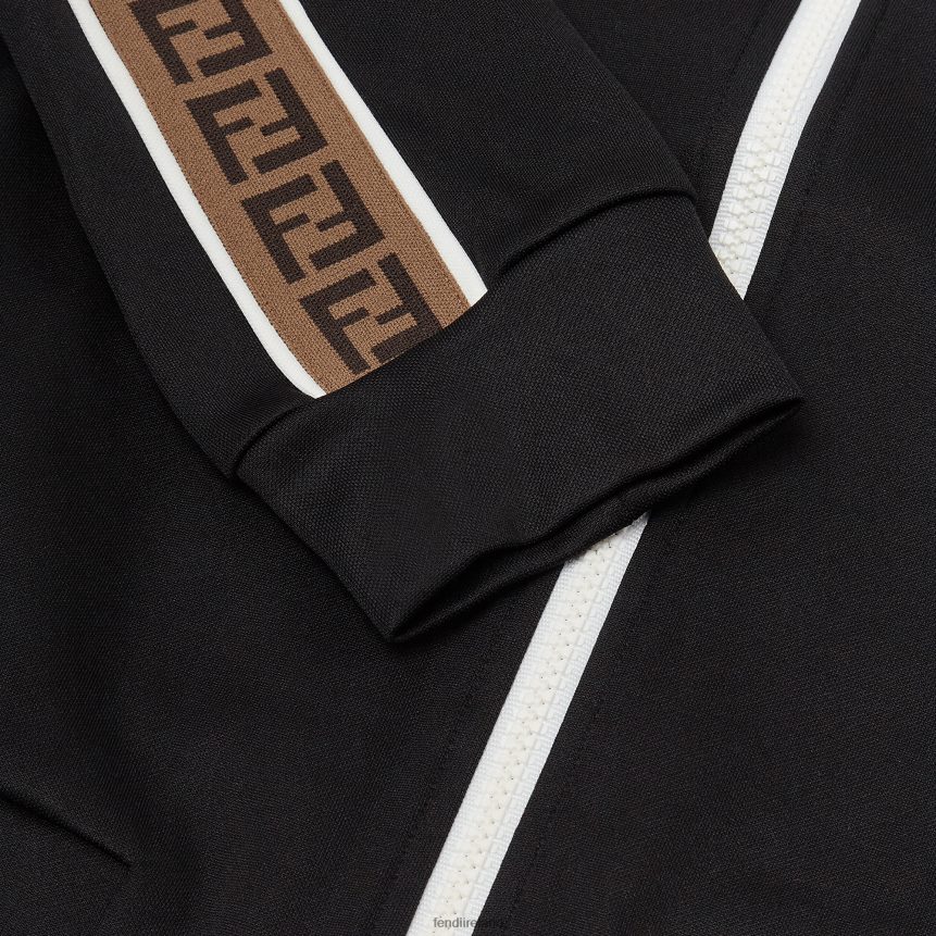 Fendi Kids Tech Fabric Junior Sweatshirt R06TFR2948 Apparel Black