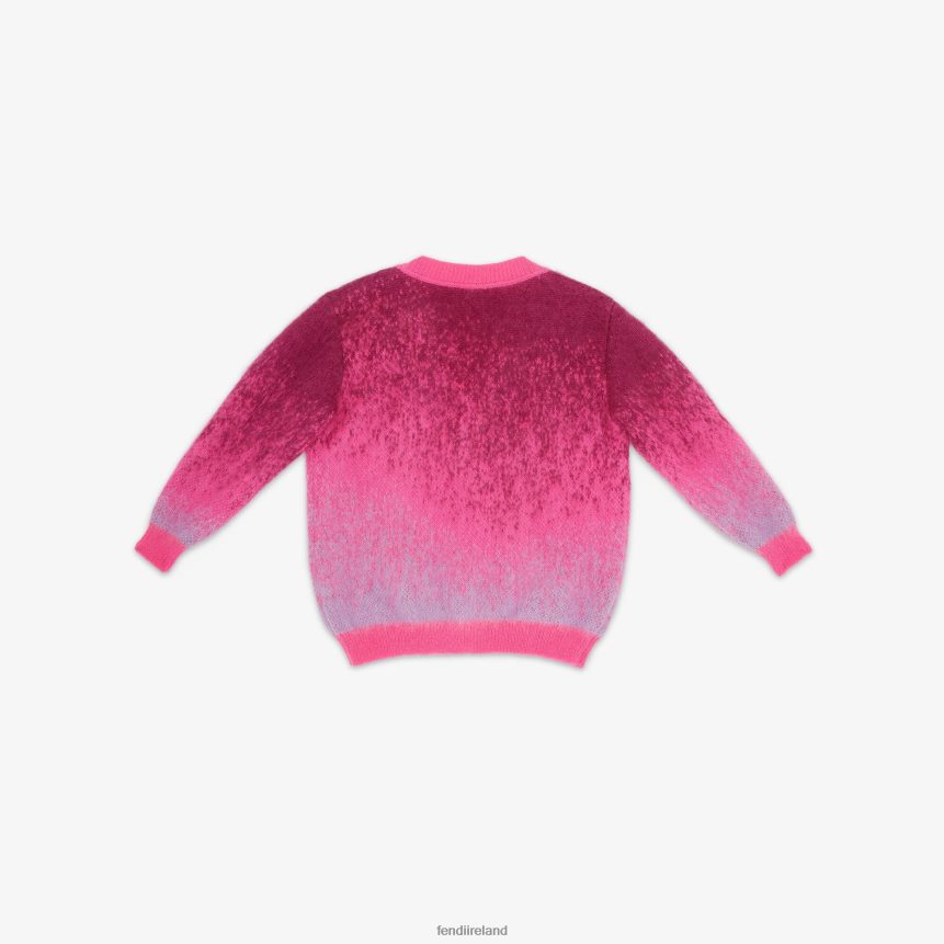 Fendi Kids Wool Junior Cardigan R06TFR2850 Apparel Multicolor