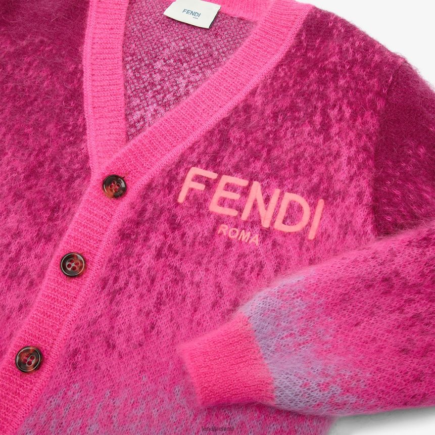 Fendi Kids Wool Junior Cardigan R06TFR2850 Apparel Multicolor
