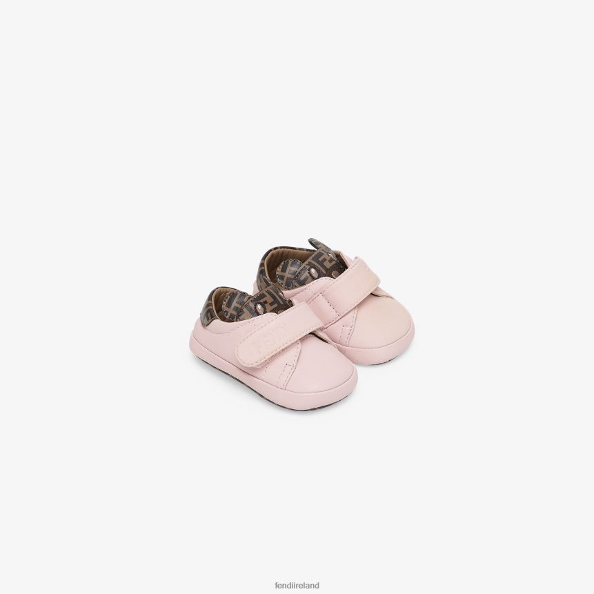 Fendi Kids Newborn Shoes In Leather R06TFR2804 Shoes Pink