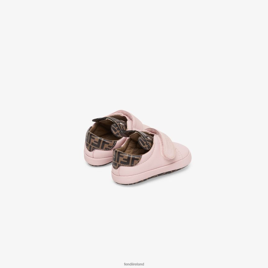 Fendi Kids Newborn Shoes In Leather R06TFR2804 Shoes Pink