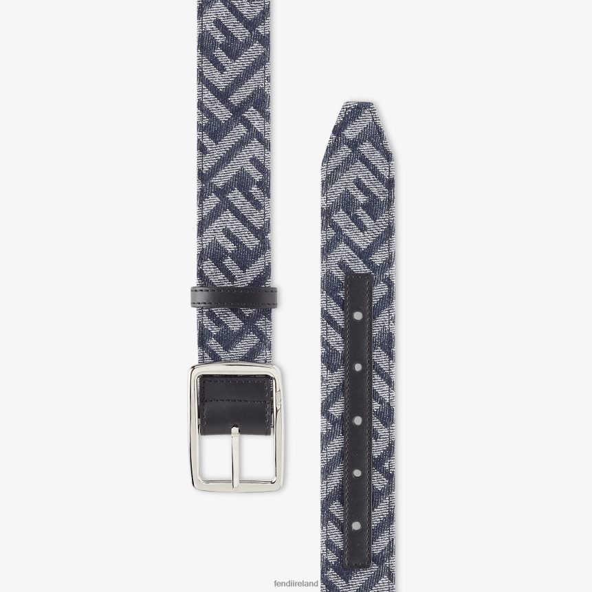 Fendi Men Denim Belt R06TFR2424 Accessories Light blue