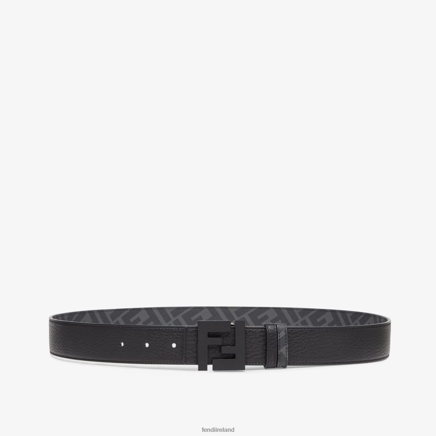 Fendi Men FF Leather Reversible Belt R06TFR2330 Accessories Black