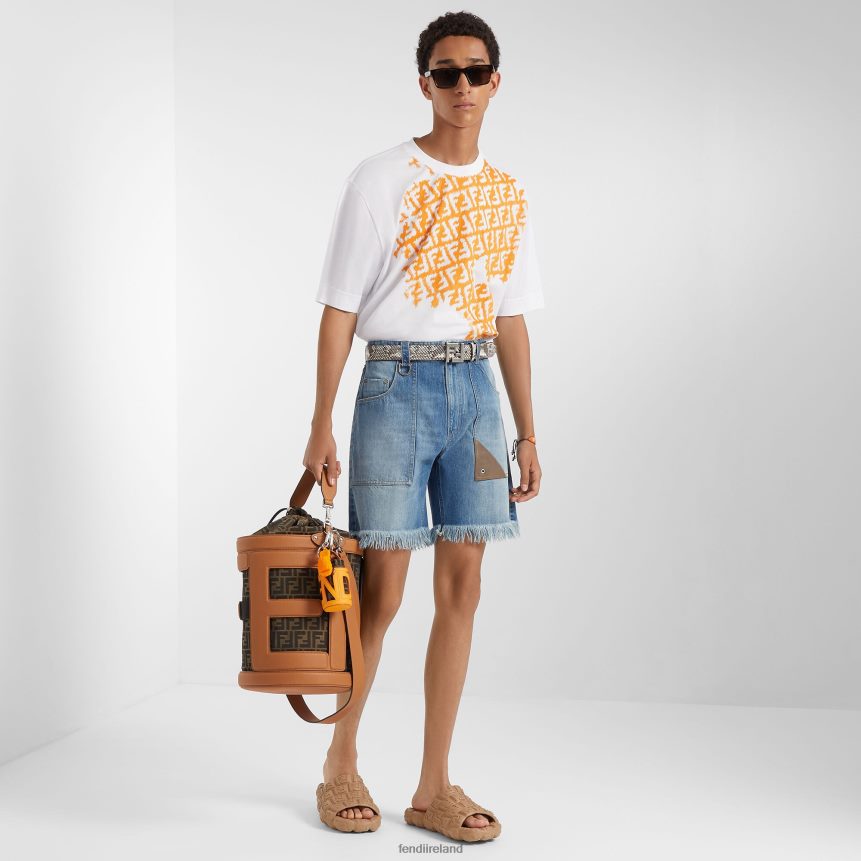 Fendi Men Python Leather Belt R06TFR2425 Accessories Gray