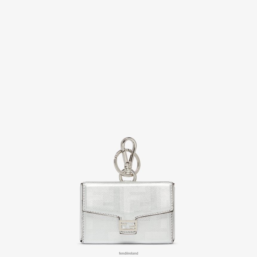 Fendi Men Laminated Leather Charm R06TFR2344 Accessories Silver