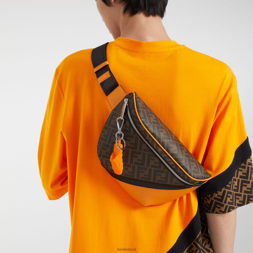 Fendi Men Rubber Key Case R06TFR2414 Accessories Orange