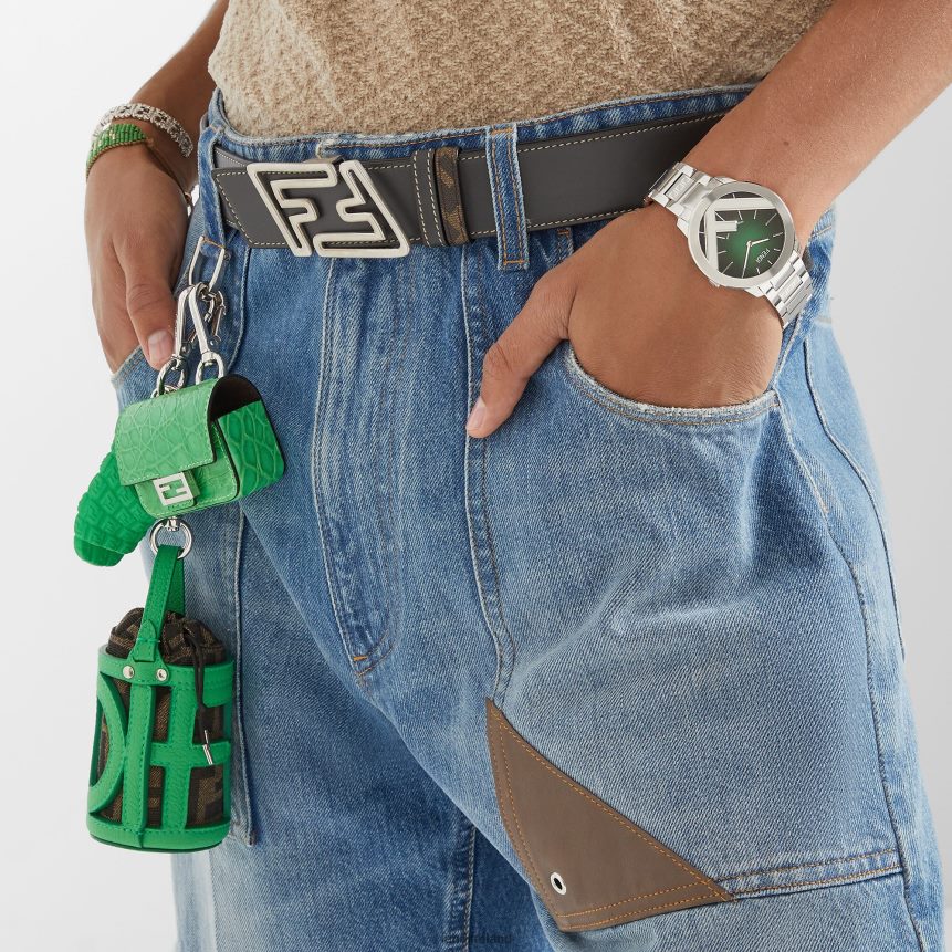 Fendi Men Rubber Key Case R06TFR2415 Accessories Green