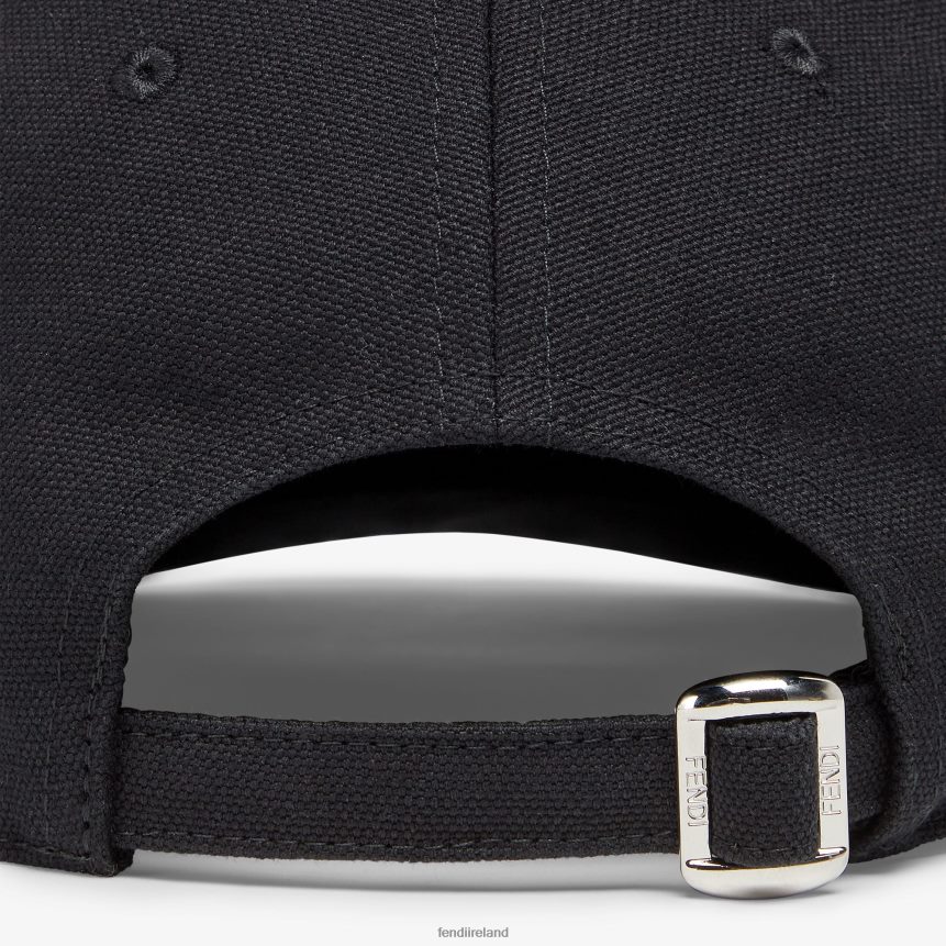 Fendi Men Canvas Baseball Cap R06TFR2324 Accessories Black