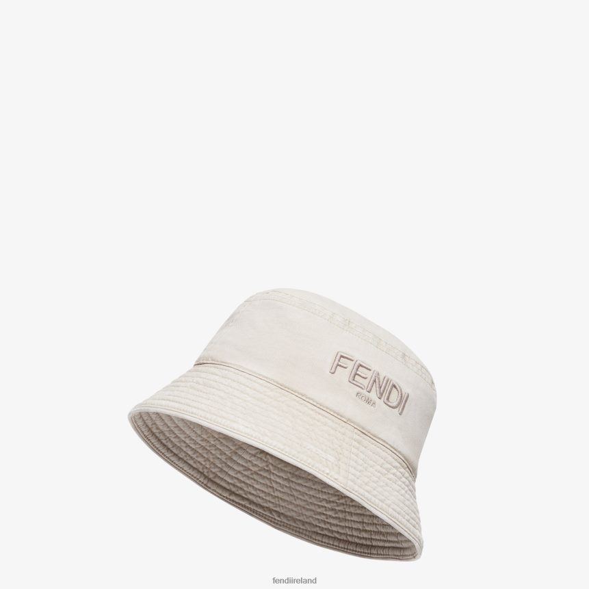 Fendi Men Cotton Fishing Style Hat R06TFR2379 Accessories Beige