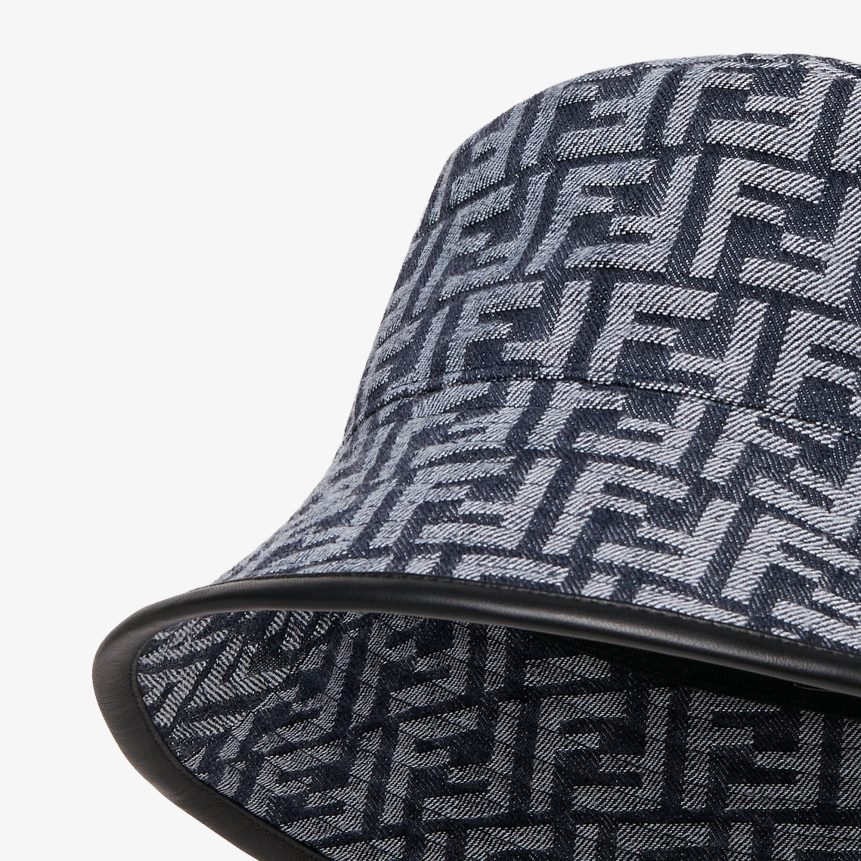 Fendi Men Denim Bucket Hat R06TFR2404 Accessories Blue