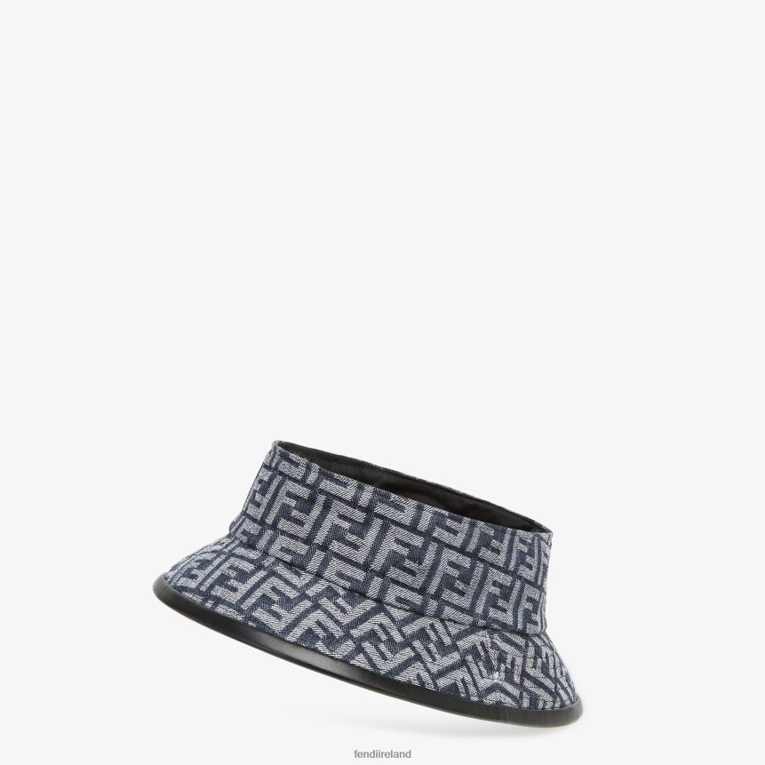 Fendi Men FF Denim Visor R06TFR2406 Accessories Blue